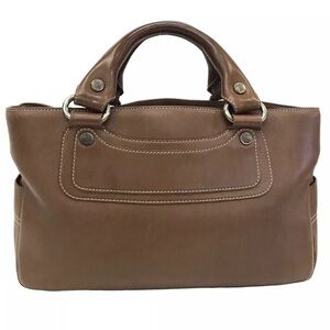 CELINE Bag Handbag Tote Bag Boogie Bag Leather Brown Authentic